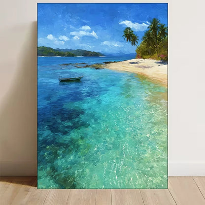 Fiji Island Beach Scene Metal Print Ready to Hang