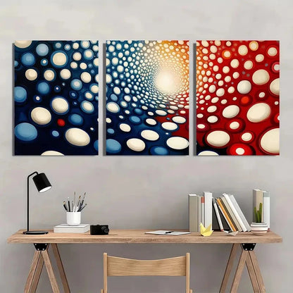 3pcs Dots By Yayoi Kazama Japanese Perfect Wall Art Set Canvas Framed 40x60cm - High Quality Print 100% Australian Made Wall Canvas Ready to Hang.