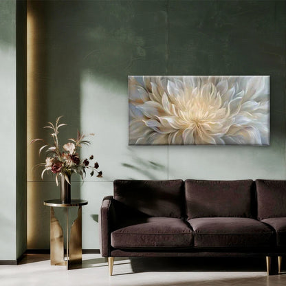 Ethereal Bloom Abstract Floral Wall Art Canvas Office Home Room Framed 120x60cm