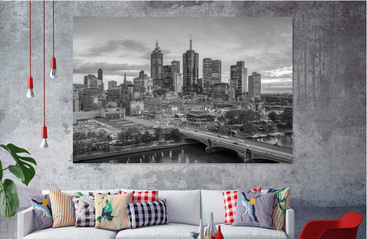 Melbourne skyline Print 100% Australian Made