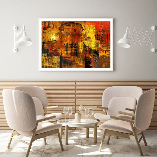 House Abstract Watercolor Paint Home Decor Premium Quality Poster Print Choose Your Sizes