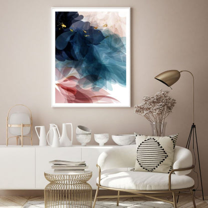 Brown Blue & Pink Abstract Design Home Decor Premium Quality Poster Print Choose Your Sizes