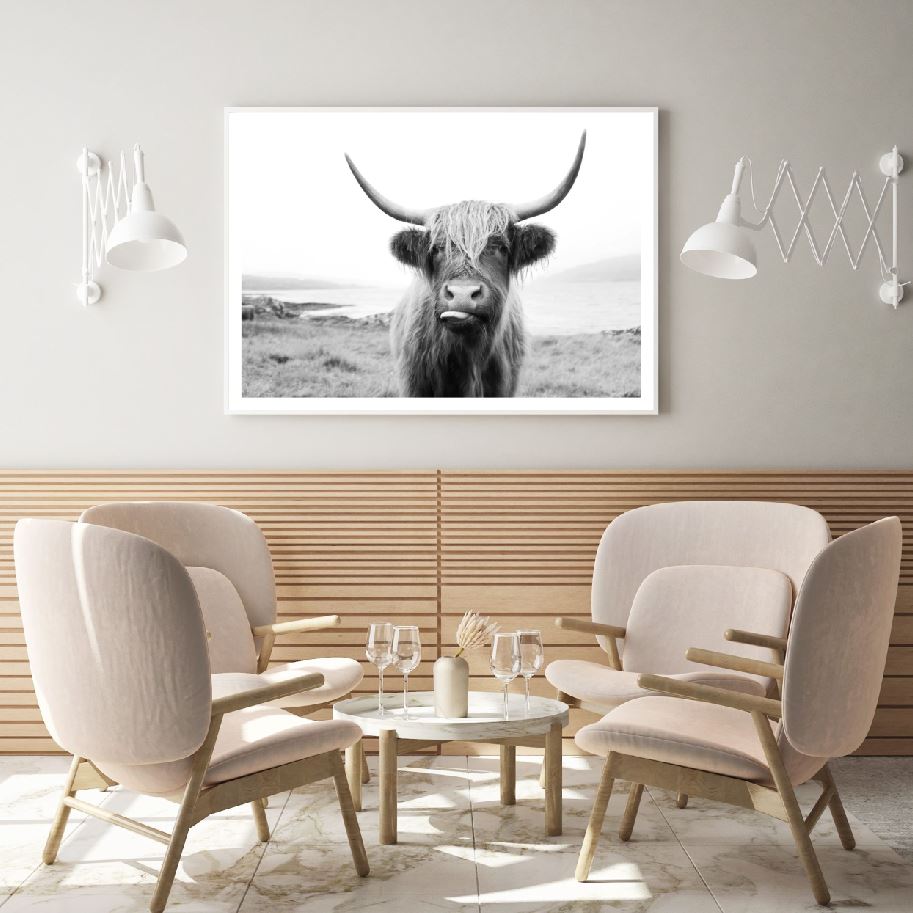 Highland Cow Portrait Photograph Home Decor Premium Quality Poster Print Choose Your Sizes