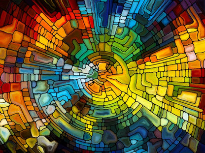 Colorful Abstract Mosaic Design Home Decor Premium Quality Poster Print Choose Your Sizes