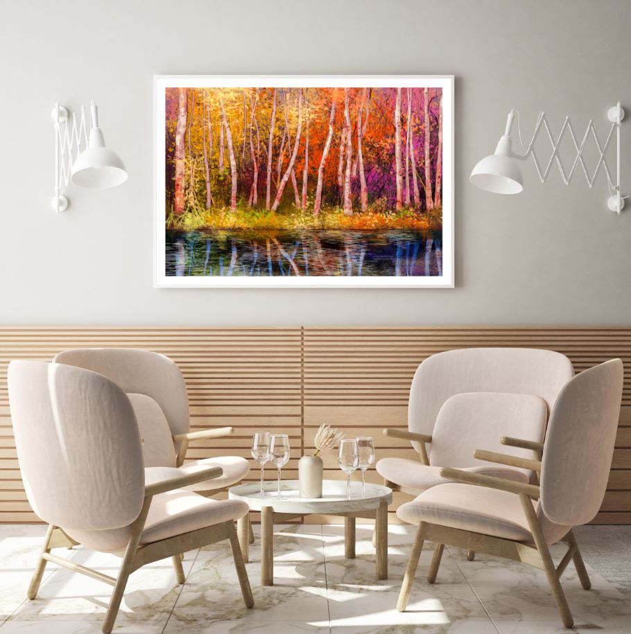 Autumn Forest Oil Painting Home Decor Premium Quality Poster Print Choose Your Sizes