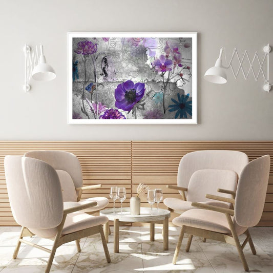 Colorful Flowers Watercolor Paint Home Decor Premium Quality Poster Print Choose Your Sizes