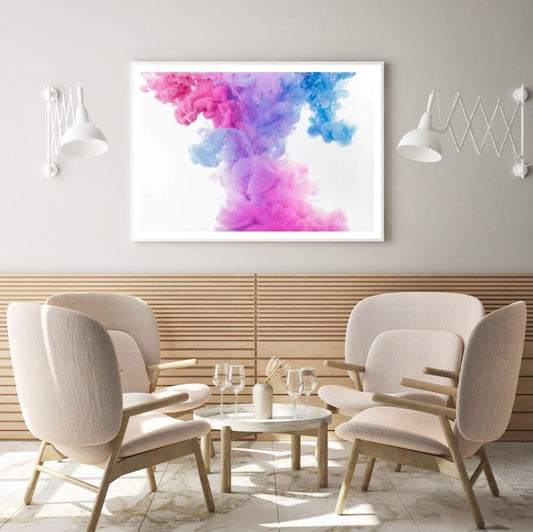 Blue & Pink Smoke Design Home Decor Premium Quality Poster Print Choose Your Sizes