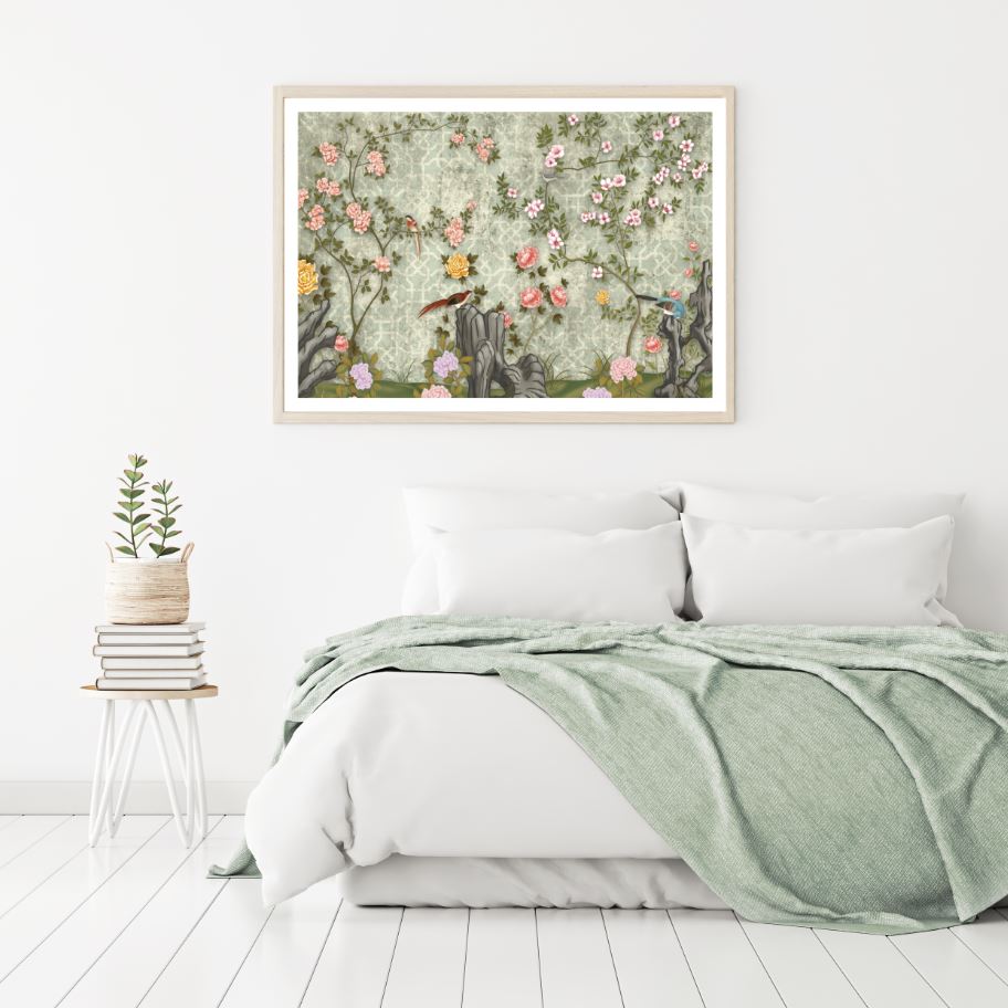 Flowers Birds & Animals Painting Home Decor Premium Quality Poster Print Choose Your Sizes