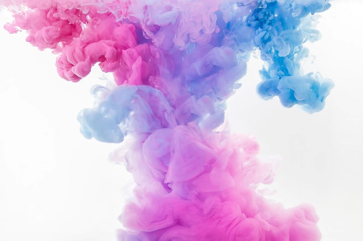 Blue & Pink Smoke Design Home Decor Premium Quality Poster Print Choose Your Sizes