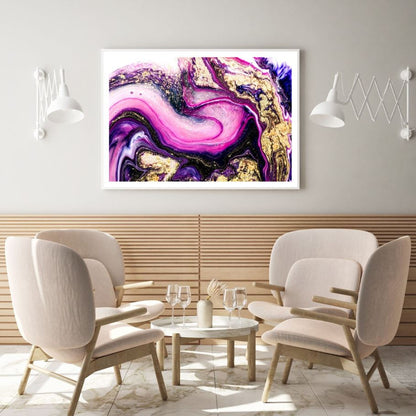 Pink & Gold Abstract Design Home Decor Premium Quality Poster Print Choose Your Sizes