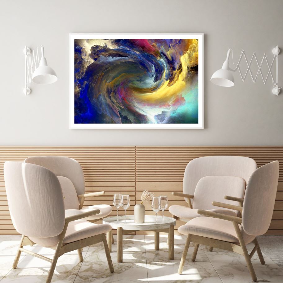 Colorful Clouds Abstract Design Home Decor Premium Quality Poster Print Choose Your Sizes