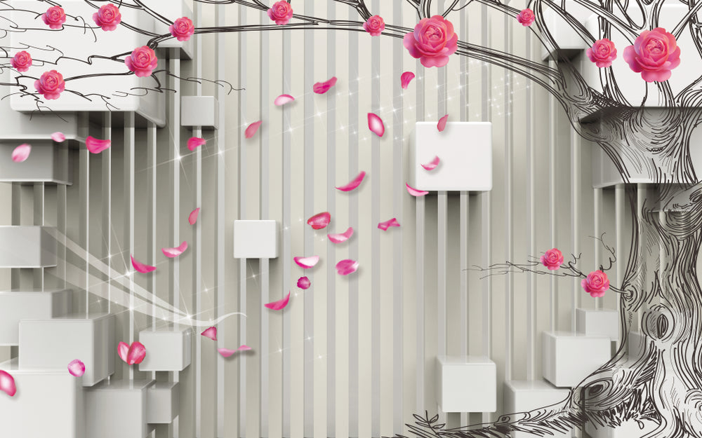 Wallpaper Murals Peel and Stick Removable Flowers & Wall Design High Quality