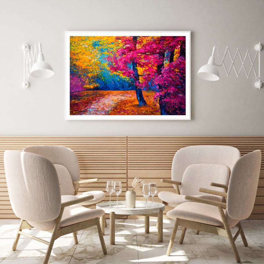 Colorful Forest Oil Painting Home Decor Premium Quality Poster Print Choose Your Sizes