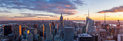 Panoramic Canvas City Skyline View High Quality 100% Australian made wall Canvas Print ready to hang