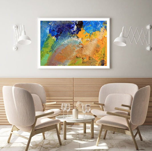 Colorful Abstract Oil Painting Home Decor Premium Quality Poster Print Choose Your Sizes