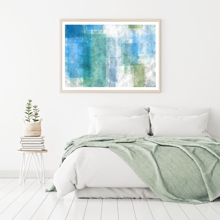 Green & Blue Abstract Design Home Decor Premium Quality Poster Print Choose Your Sizes