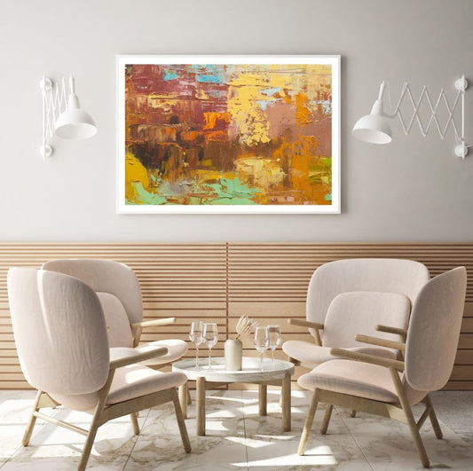 Colorful Abstract Oil Painting Home Decor Premium Quality Poster Print Choose Your Sizes