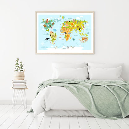 World Map Vector Art Design Home Decor Premium Quality Poster Print Choose Your Sizes