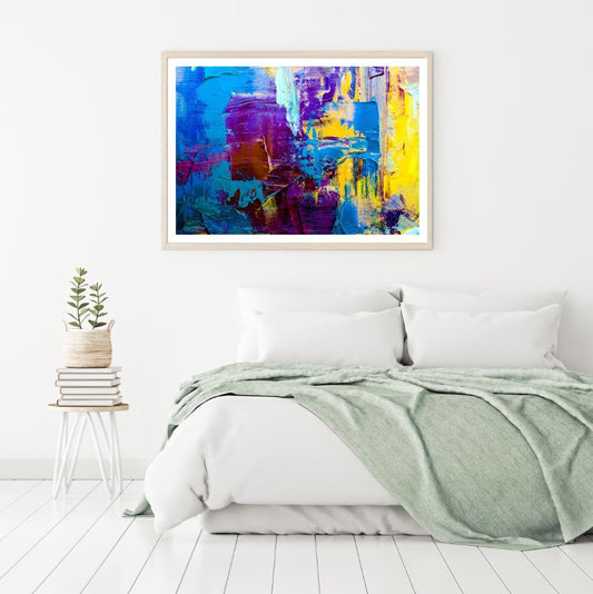 Colorful Abstract Oil Painting Home Decor Premium Quality Poster Print Choose Your Sizes