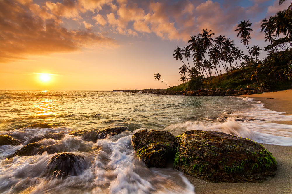 Stunning Beach in Sunset Photograph Print 100% Australian Made