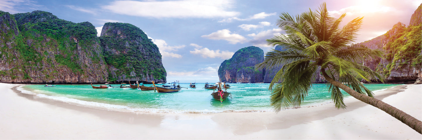 Panoramic Canvas Maya Bay in Thailand High Quality 100% Australian made wall Canvas Print ready to hang