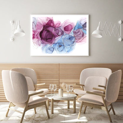 Pink & Blue Abstract Design Home Decor Premium Quality Poster Print Choose Your Sizes