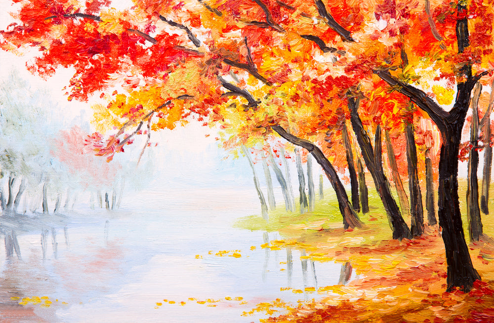 Autumn Trees Watercolor Painting Home Decor Premium Quality Poster Print Choose Your Sizes