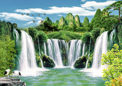 Wallpaper Murals Peel and Stick Removable Waterfall Scenery High Quality