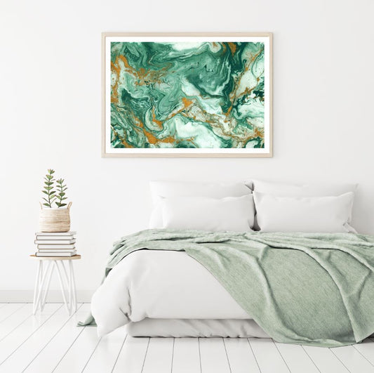 Green & Gold Abstract Design Home Decor Premium Quality Poster Print Choose Your Sizes