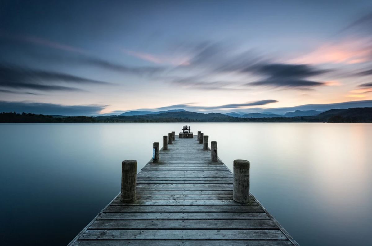 Wallpaper Murals Peel and Stick Removable Wooden Pier Over Beach Photograph High Quality