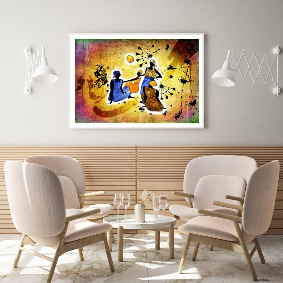 African Ladies Ancient Painting Home Decor Premium Quality Poster Print Choose Your Sizes