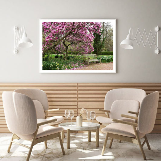 Blossom Tree in Park Photograph Home Decor Premium Quality Poster Print Choose Your Sizes