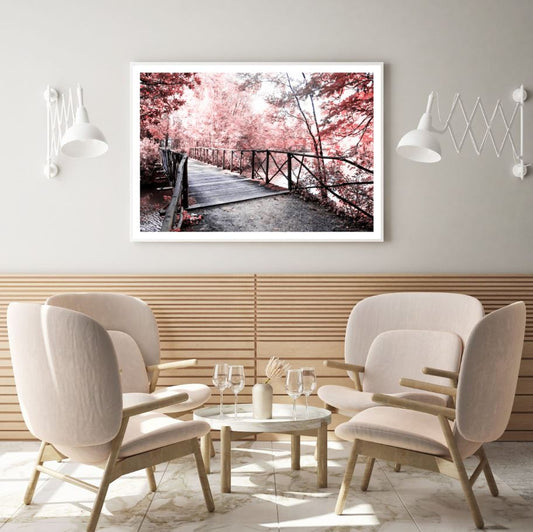 Bridge in Forest View Photograph Home Decor Premium Quality Poster Print Choose Your Sizes