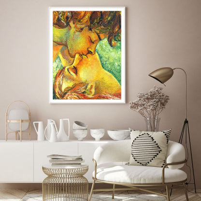 Couple Kissing Oil Painting Home Decor Premium Quality Poster Print Choose Your Sizes