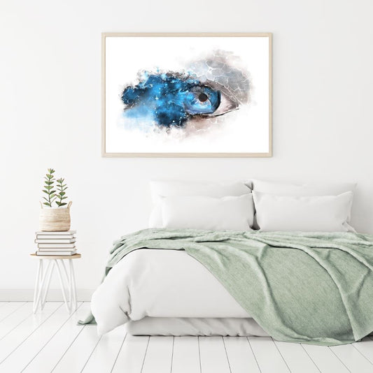 Blue Eye Watercolor Painting Home Decor Premium Quality Poster Print Choose Your Sizes