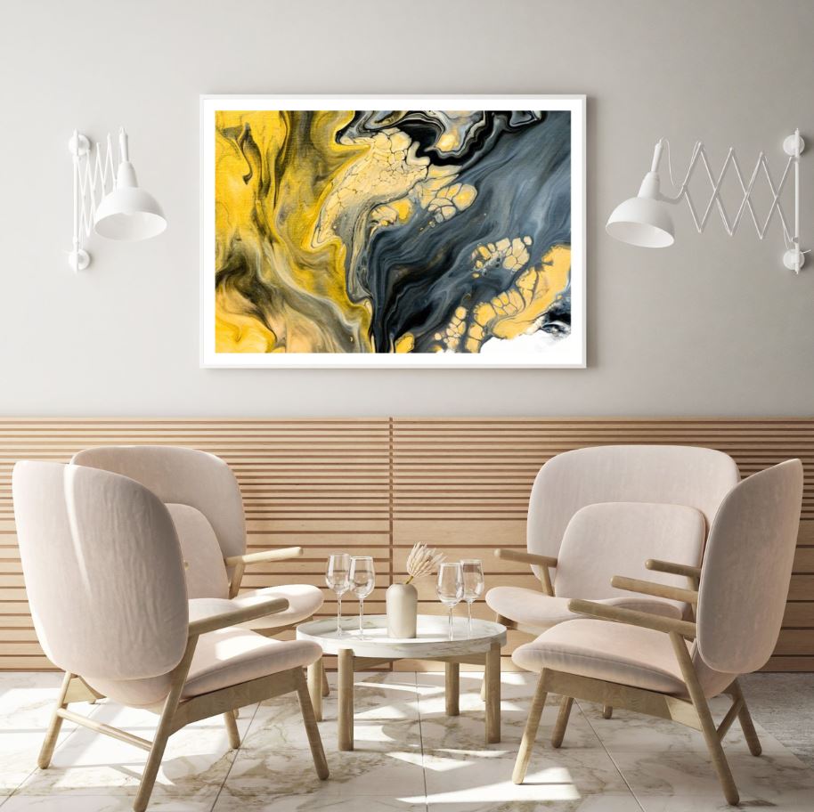 Black & Gold Abstract Design Home Decor Premium Quality Poster Print Choose Your Sizes