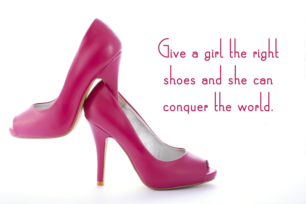 Woman Shoe Pair with Quote Fashion Print 100% Australian Made