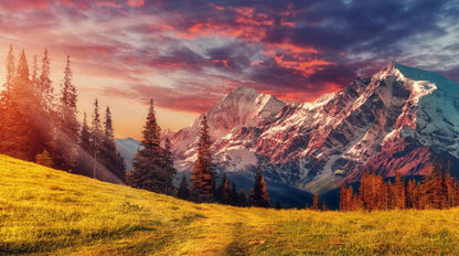 Wallpaper Murals Peel and Stick Removable Stunning Mountain View Landscape High Quality