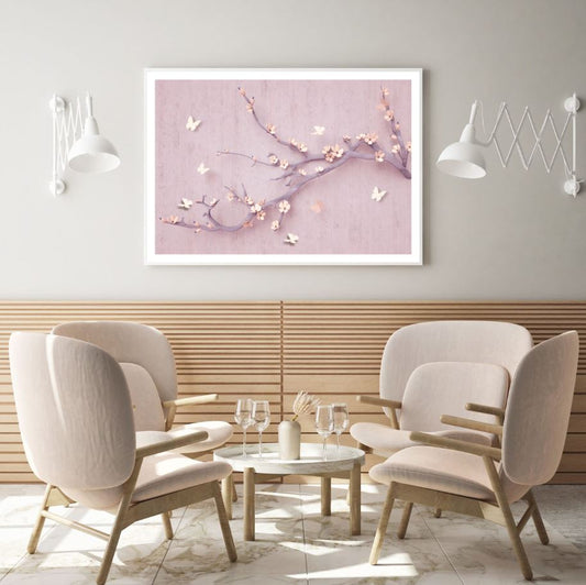 Flower Tree Branch 3D Design Home Decor Premium Quality Poster Print Choose Your Sizes