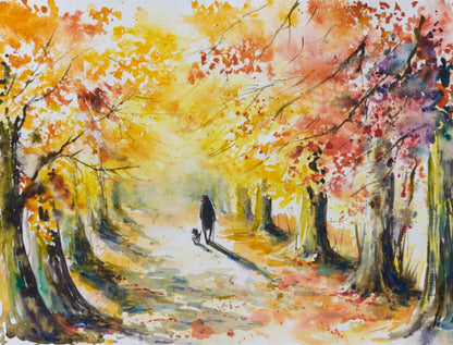 Wallpaper Murals Peel and Stick Removable Colorful Forest Watercolor Painting High Quality