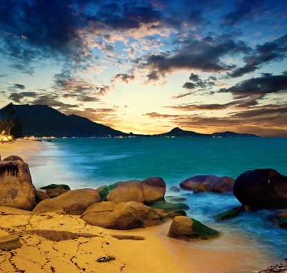 Stunning Beach with Rocks Photograph Print 100% Australian Made