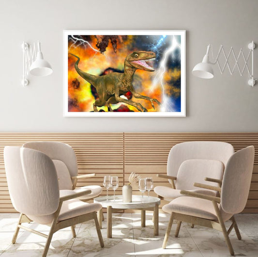 Dinosaur 3D Cartoon Painting Home Decor Premium Quality Poster Print Choose Your Sizes