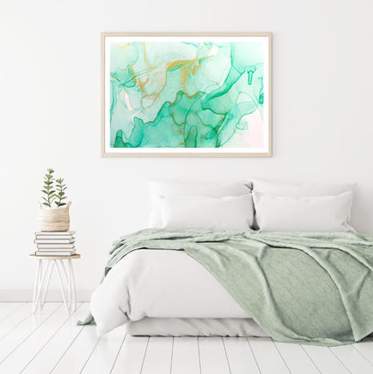 Green & Gold Abstract Design Home Decor Premium Quality Poster Print Choose Your Sizes