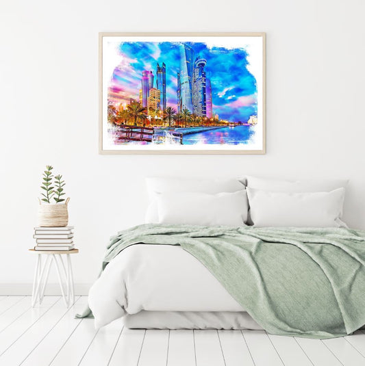 Colorful City Abstract Design Home Decor Premium Quality Poster Print Choose Your Sizes