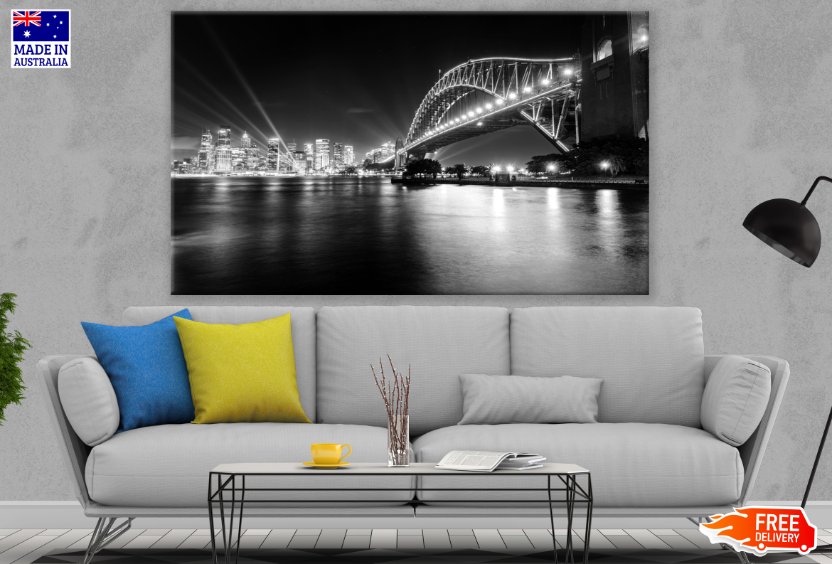 Sydney Harbour Bridge B&W Photograph Print 100% Australian Made