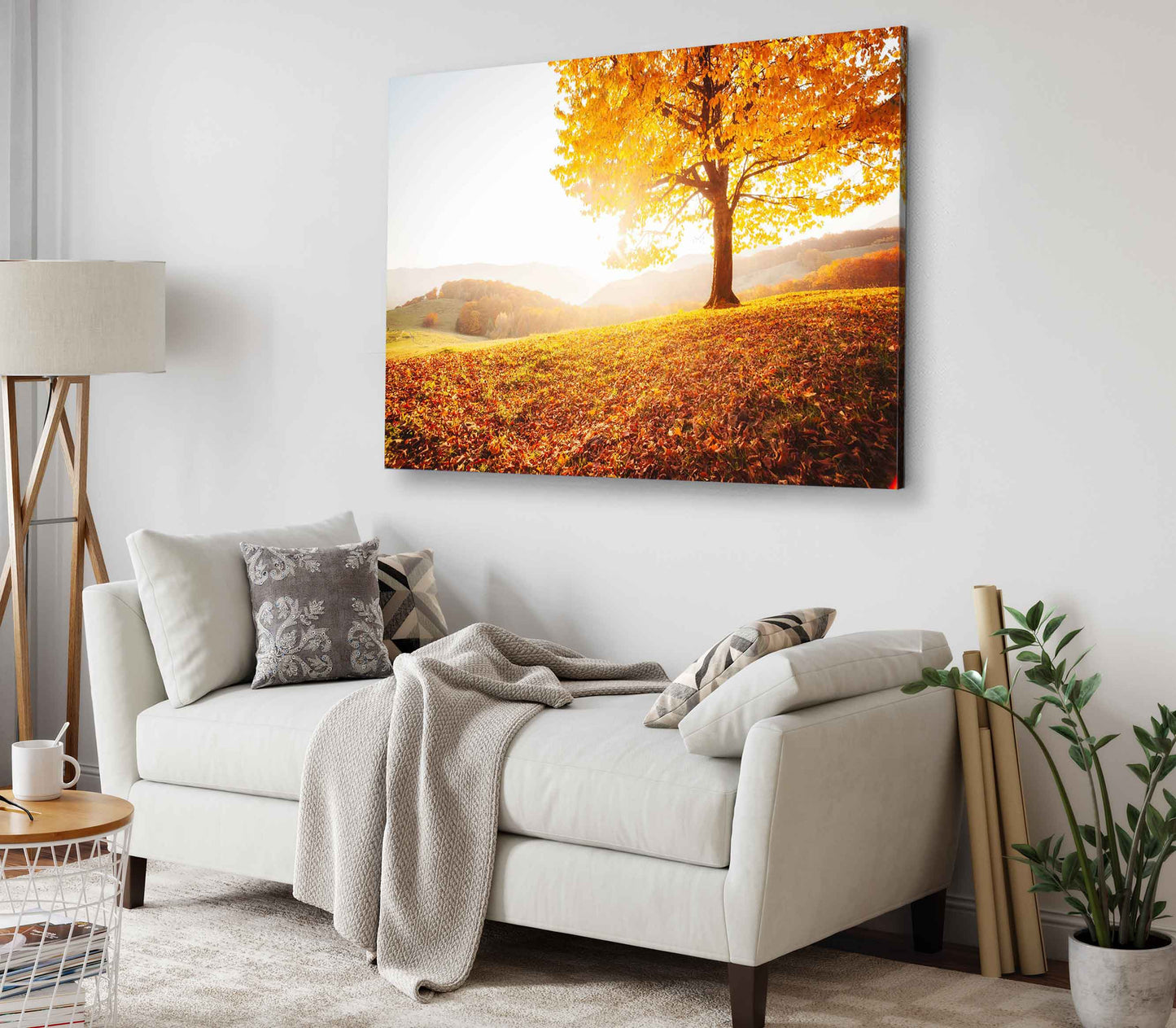 Bella Home The Shiny Beech Tree on a Hill Slope Print Canvas Ready to hang