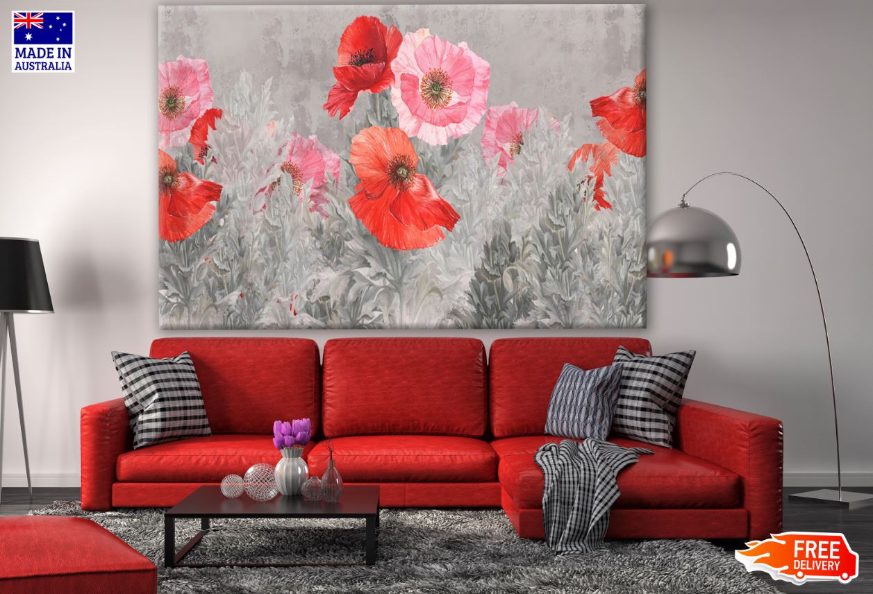 Red & Pink Floral Painting Print 100% Australian Made