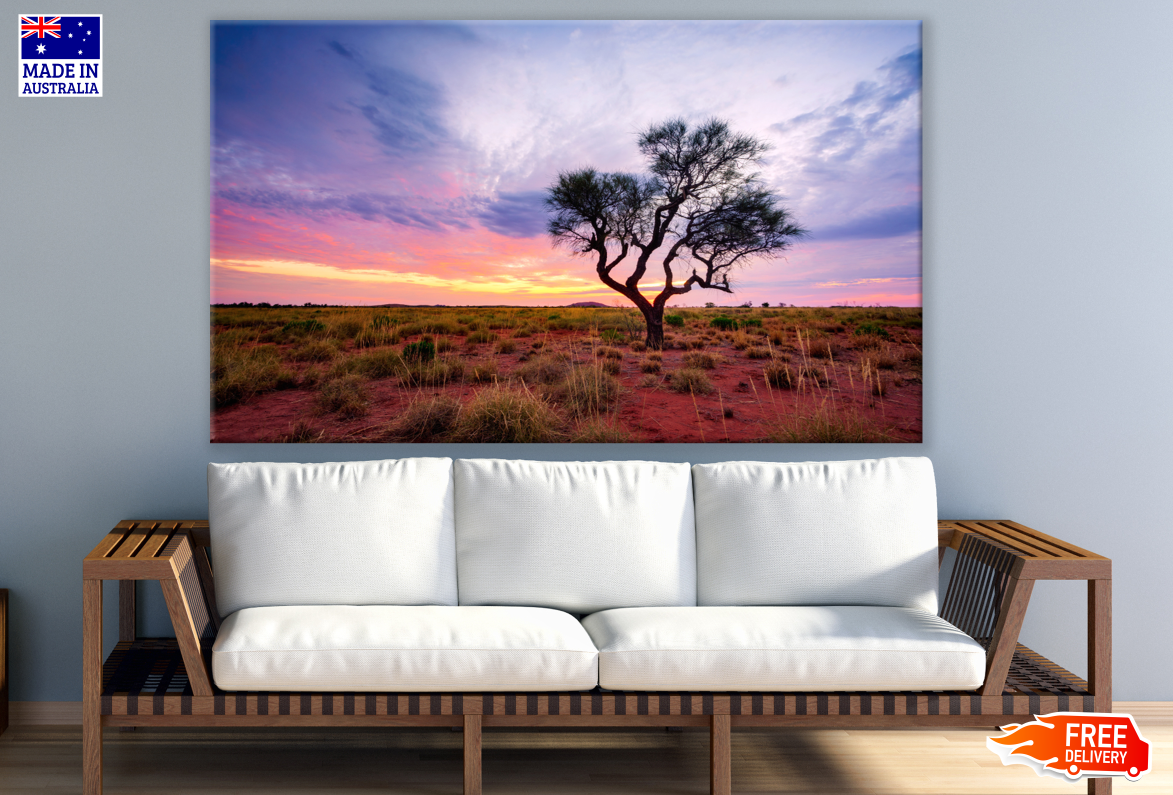 Single Tree in Sunset Print 100% Australian Made