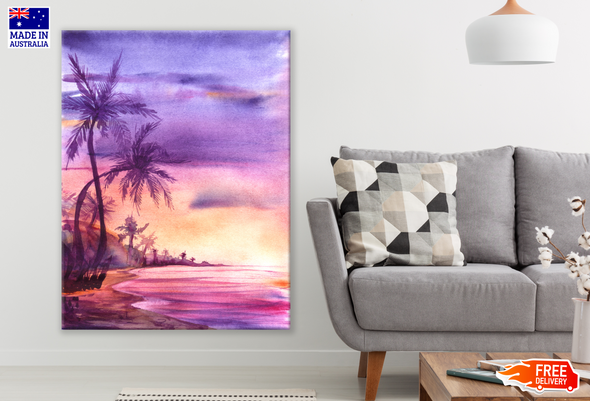 Beach & Trees Painting Print 100% Australian Made