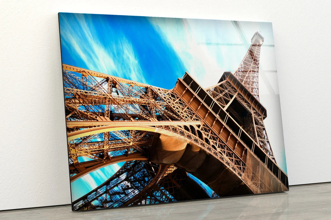 Eiffel Tower Closeup Photograph Acrylic Glass Print Tempered Glass Wall Art 100% Made in Australia Ready to Hang